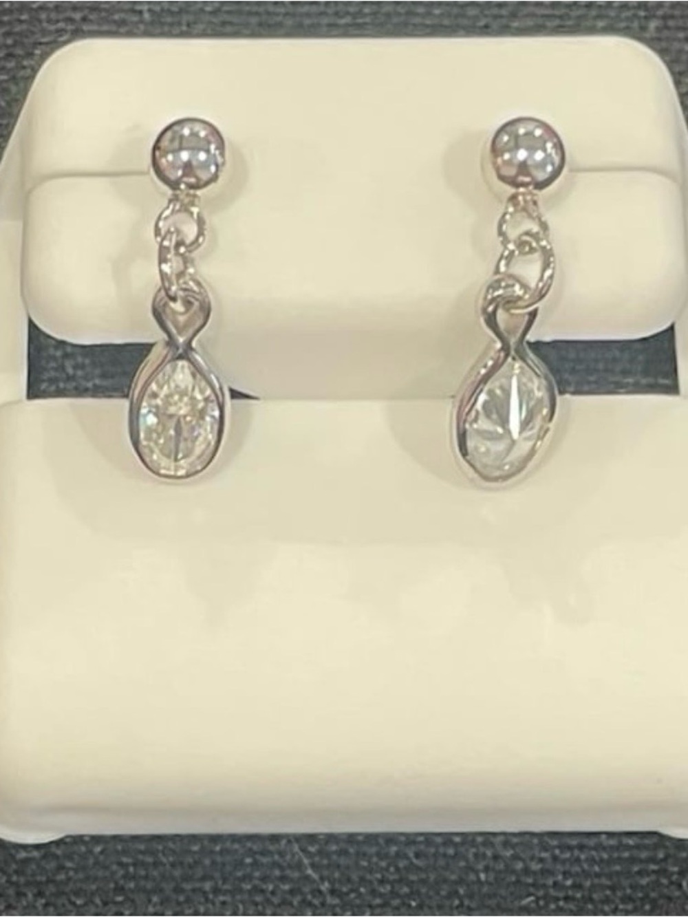 925 silver 1.00ctw Moissanite push back dangle earrings